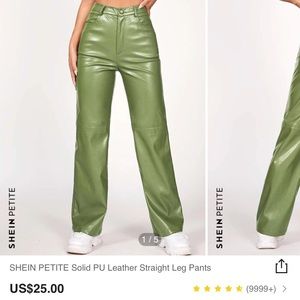 Green Leather Pants